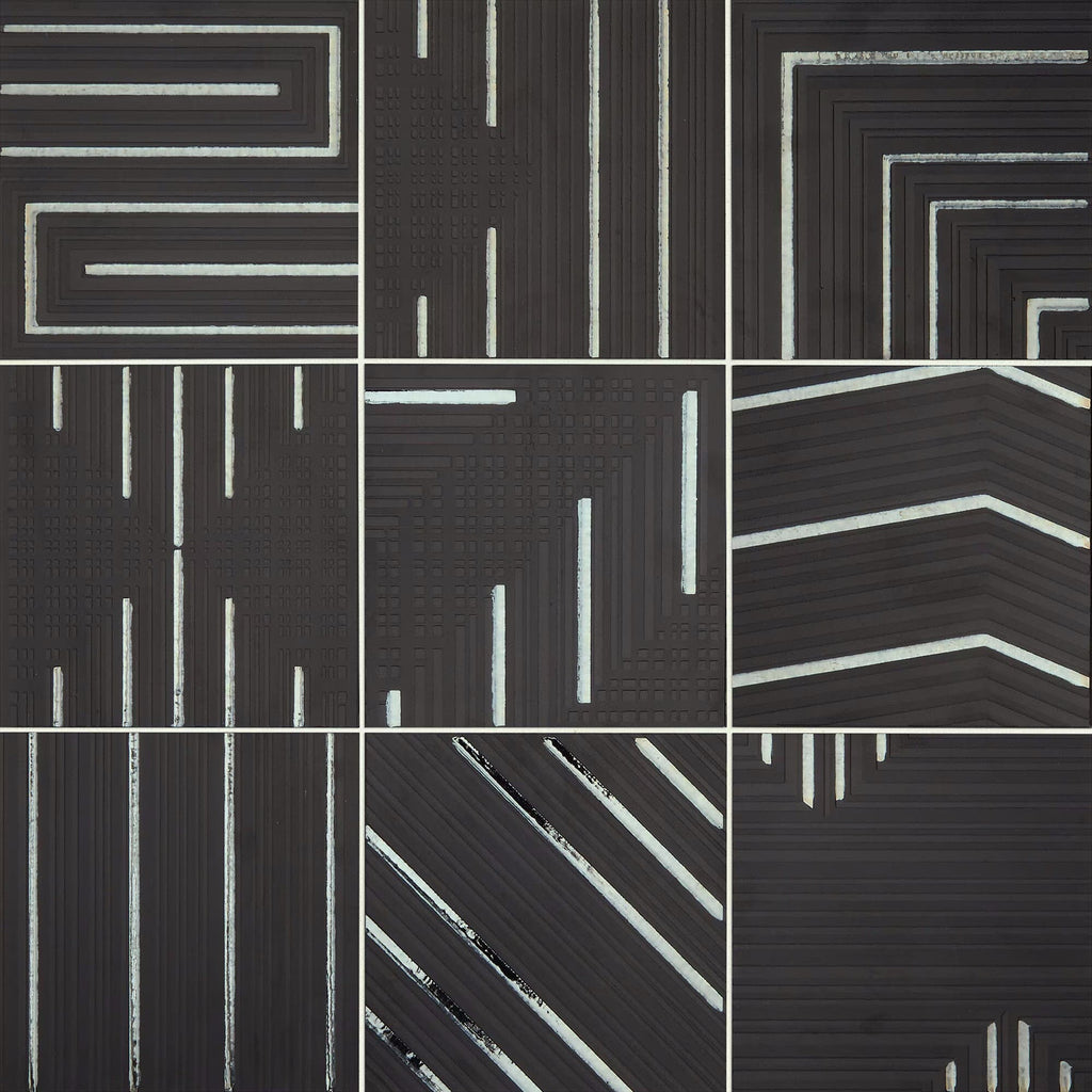 Daltile Geometric Fusion Obsidian GF02 8"x8" Swatch