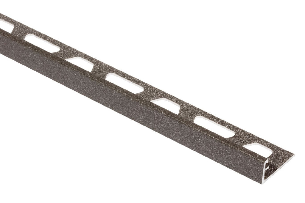 Schluter Schiene Edge Trim 1/8" Aluminum Light Anthracite Textured
