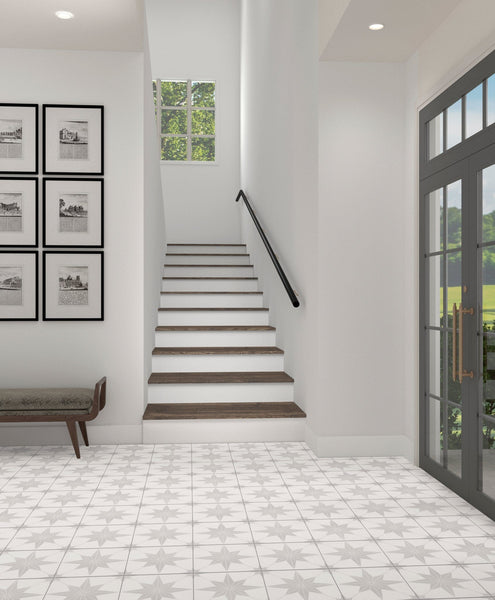 Daltile Memoir Jewel Grey ME26 12"x12" Room Scene