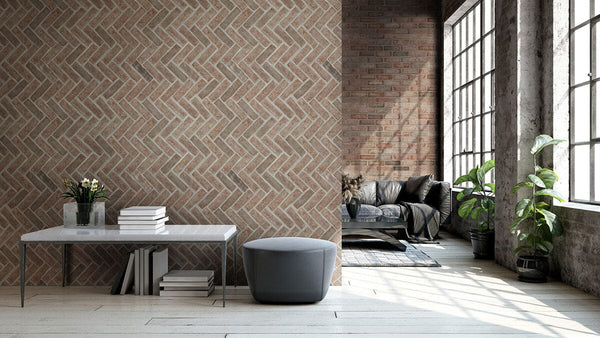 MSI Brickstaks Clay Brick Noble Red Reclaimed Herringbone
