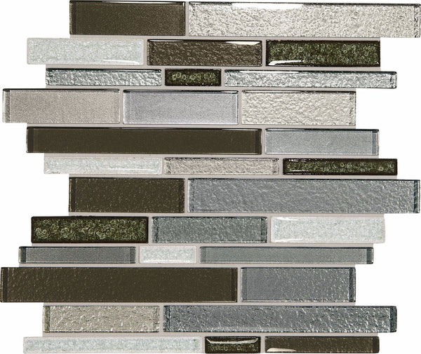 Daltile Crystal Shores Emerald Isle CS96 Random Linear Mosaic Swatch 2