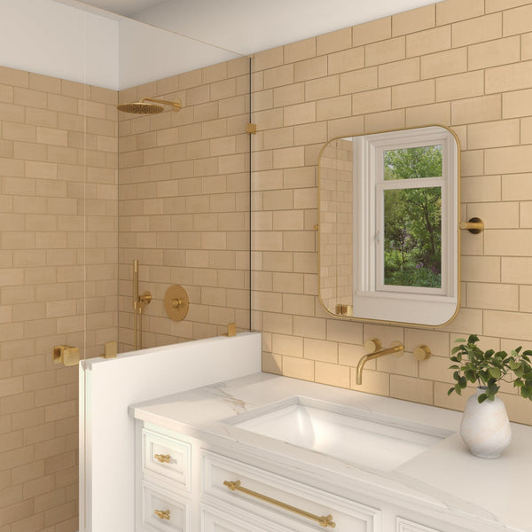 Daltile Artigiano Tremiti Sand AR94 Wall Tile 3"x6" Room Scene