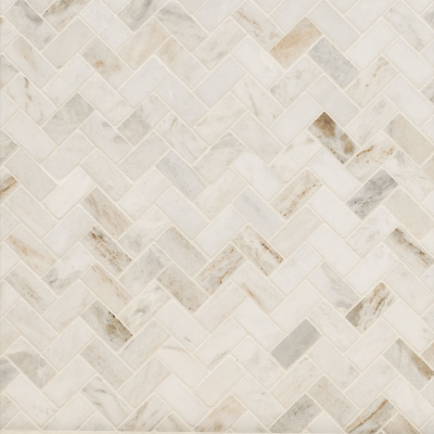 MSI Arabescato Venato White Herringbone