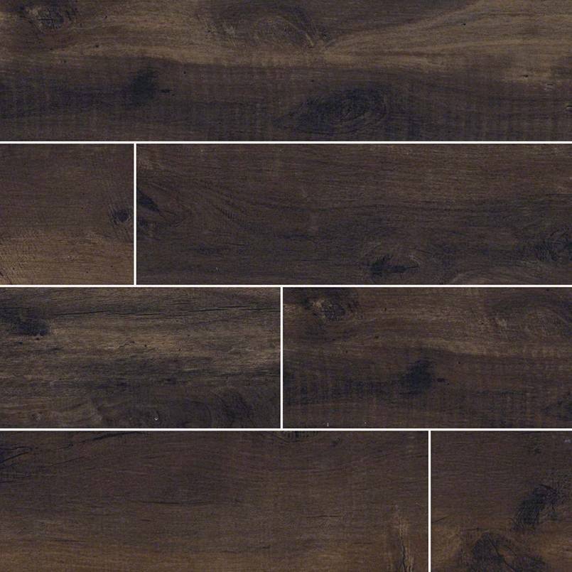 Country River Porcelain Collection Bark - 8"x48" Plank - FloorLife