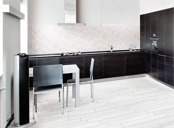 Watercolor Porcelain Tile Collection Bianco - 12"x24" Tile - FloorLife