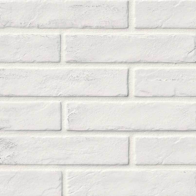 Brickstone Porcelain Tile Collection White - 2"x10" - FloorLife