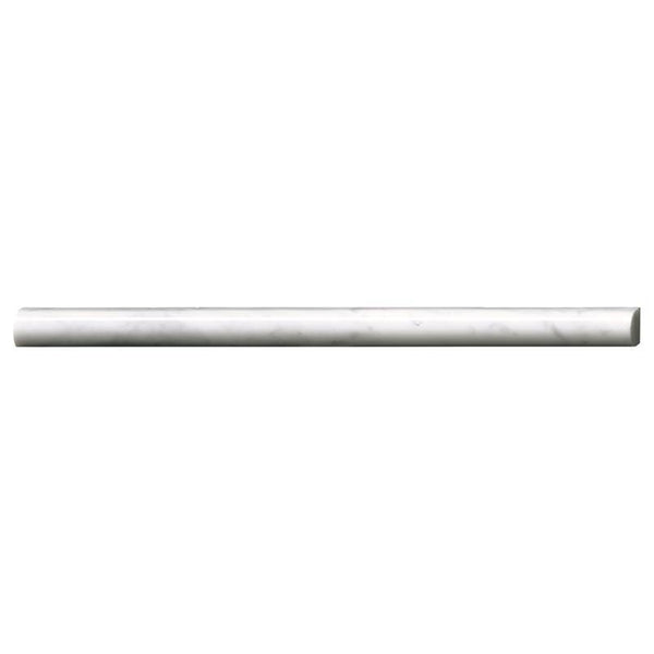 Marble Tile Collection Carrara White Pencil Molding - FloorLife