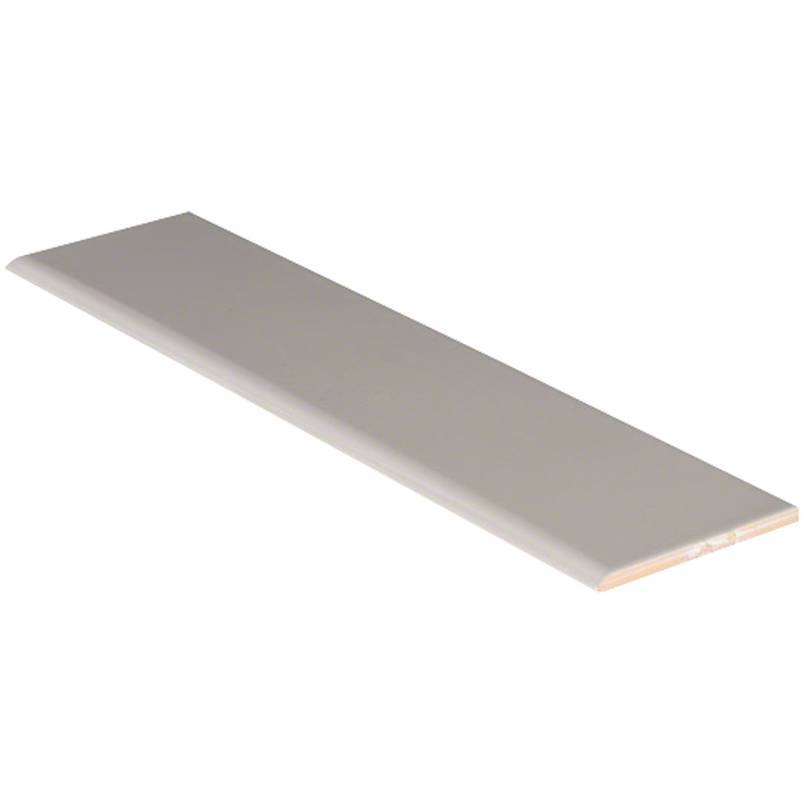 Domino Ceramic Tile Collection Gray Glossy Bull nose- 4"x16" - FloorLife
