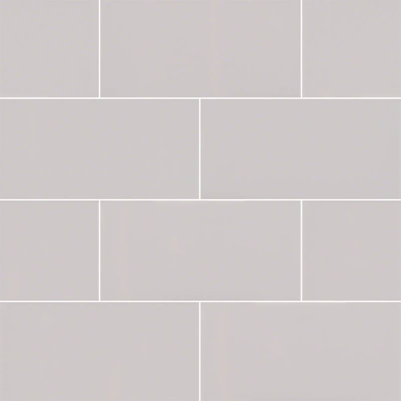 Domino Ceramic Tile Collection Gray Glossy Subway Tile - 3"x6" - FloorLife