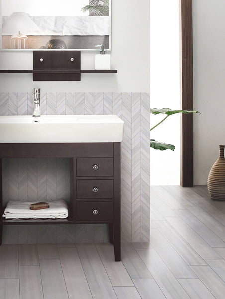 Watercolor Porcelain Tile Collection Grigio - 12"x24" Tile - FloorLife