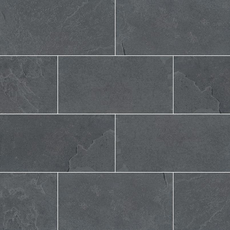 Slate Tile Collection Montauk Black 3"x6" - FloorLife