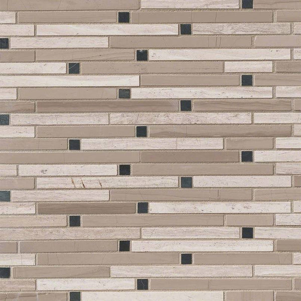 Marble Tile Collection White Oak Blend Interlocking - FloorLife