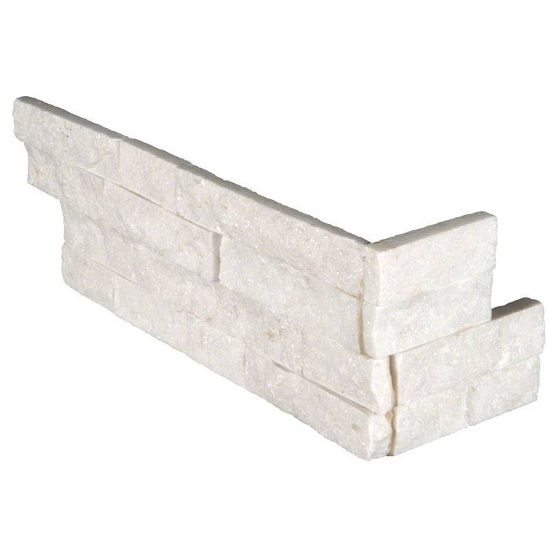 MSI Ledgestone Veneer - ARCTIC WHITE "L" CORNER - Splitface - FloorLife