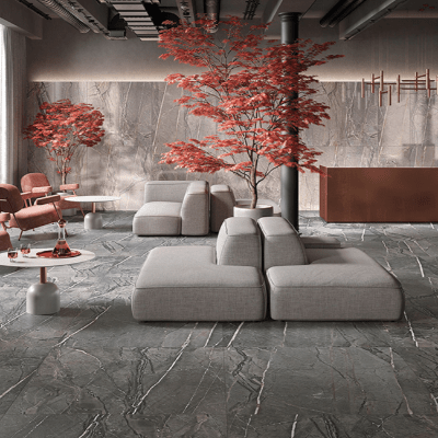 Paramount Tile Amaranto Black Satin 24" x 48"