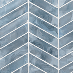MSI Blue Shimmer Chevron Tile