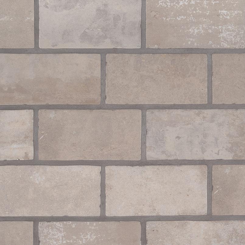 Brickstone Collection Porcelain Tile Ivory - 5"x10"