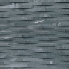 MSI Ledgestone Veneer - Cosmic Black 3D Wave Corner - Split Face