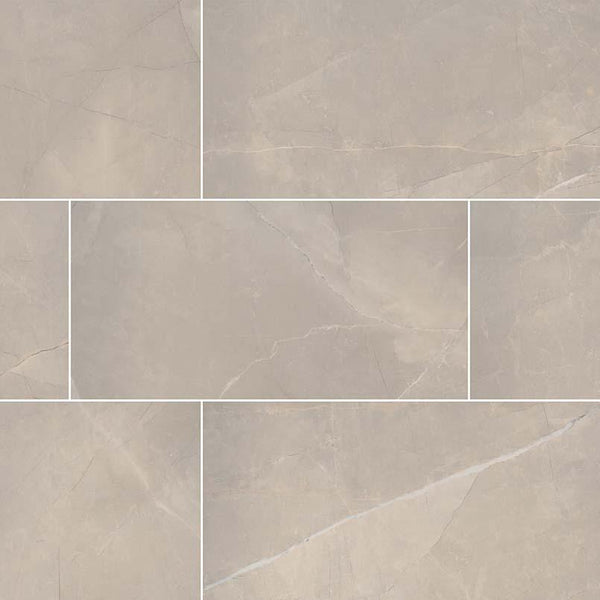 Sande Porcelain Tile Collection Cream - 3"x18" Polished Bullnose