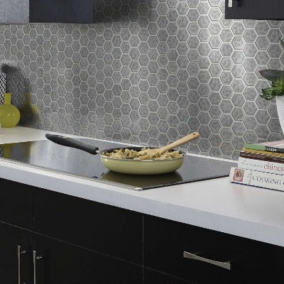 Shaw Tile Geoscapes Dark Grey Hexagon
