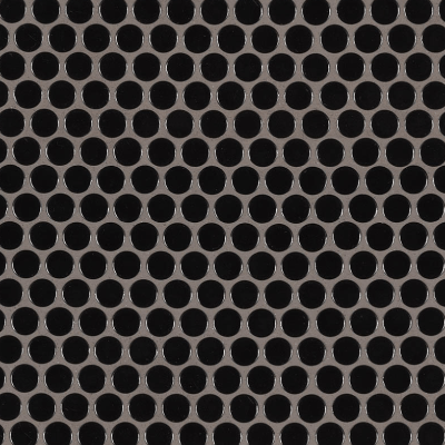 MSI Domino Black Glossy Penny Round Mosaic Porcelain Tile