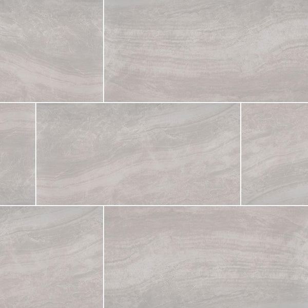 Praia Porcelain Tile Collection Grey - 12"x24"