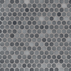 MSI Grigio Glossy Penny Round Mosaic Porcelain Tile