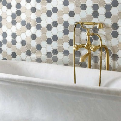 Shaw Tile Geoscapes Warm Blend Hexagon