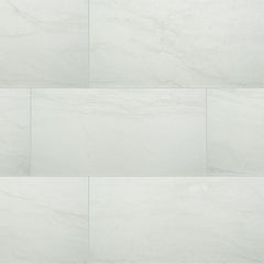 DURBAN WHITE PORCELAIN TILE - 12"x24" MATTE