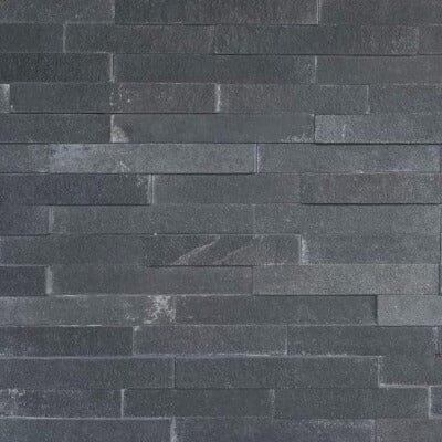 Realstone Systems Shadowstone Blackstone Leathered Panel 6"x24"
