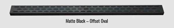 Laticrete Linear Drain Grate Offset Oval - Matte Black