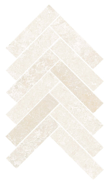 Virginia Pietra Di Ostuni 12x22 Fascia Spina Mosaic Tile Avorio