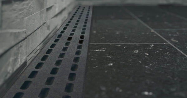 Laticrete Linear Drain Grate Offset Oval - Matte Black