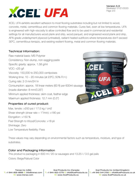 XCEL UFA Ultimate Flooring Adhesive