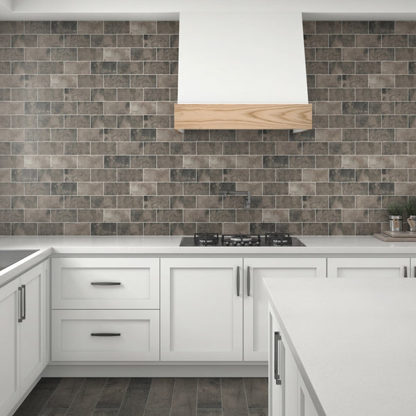 Daltile Brickwork Alcove BW04 4"x8" Room Scene