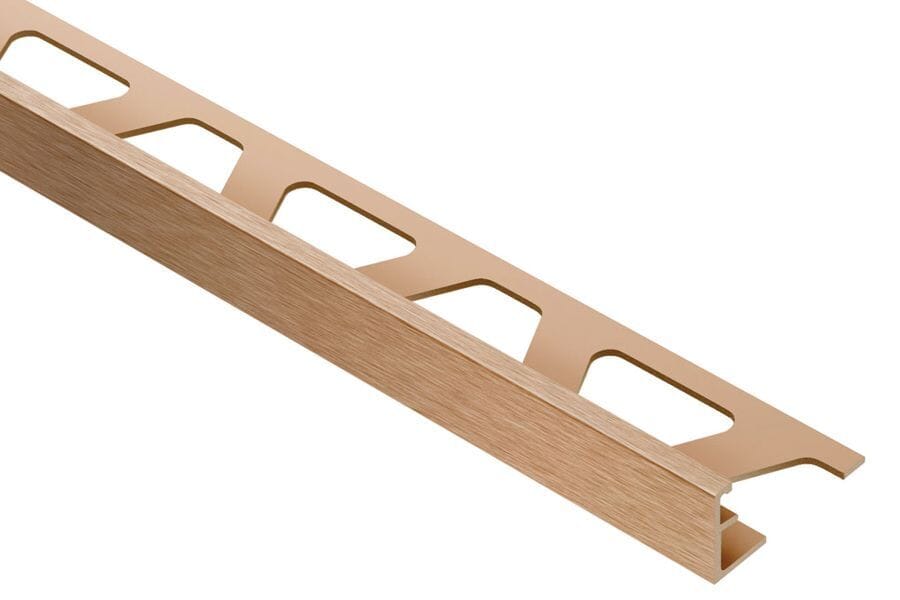 Schluter Schiene Edge Trim 1/8" Aluminum Brushed Copper Anodized