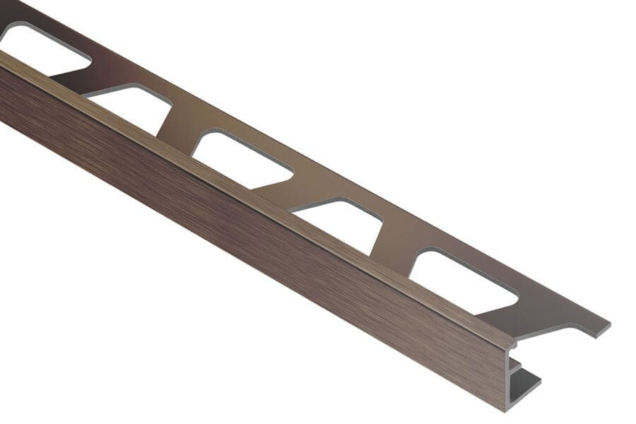 Schluter Schiene Edge Trim 1/8" Aluminum Brushed Antique Bronze Anodized