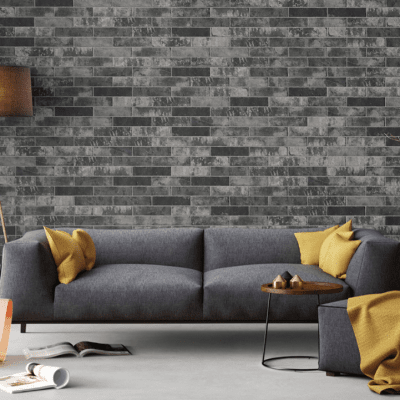 Brickstone Collection Porcelain Tile Charcoal - 2"x10"