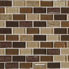 Daltile Crystal Shores Copper Coast CS97 Brick Joint Mosaic 2"x1" Swatch