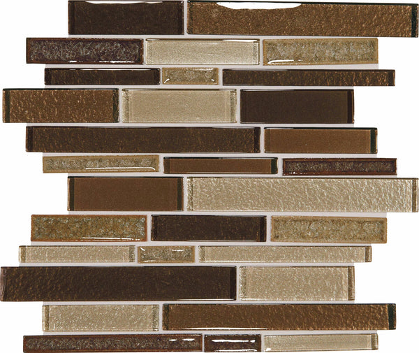 Daltile Crystal Shores Copper Coast CS97 Random Linear Mosaic Swatch 2