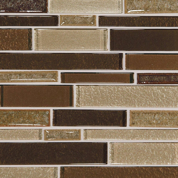 Daltile Crystal Shores Copper Coast CS97 Random Linear Mosaic Swatch