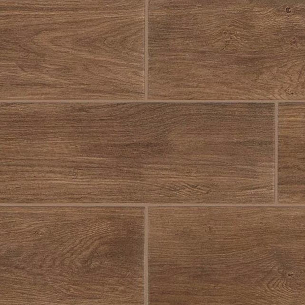 Daltile Willow Bend Dark Brown WB03 6"x24" Swatch