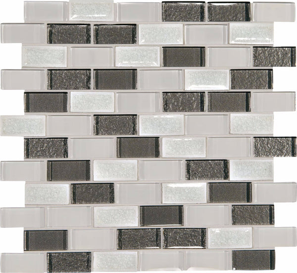 Daltile Crystal Shores Diamond Delta CS93 Brick Joint Mosaic 2"x1" Swatch