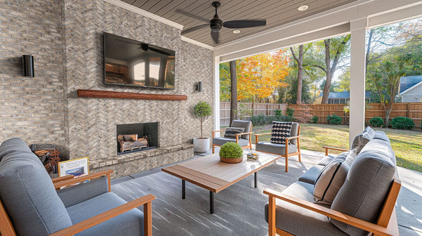 MSI Brickstaks Clay Brick Doverton Gray Reclaimed Herringbone