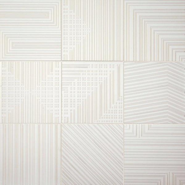 Daltile Geometric Fusion Pearl GF01 8"x8" Swatch
