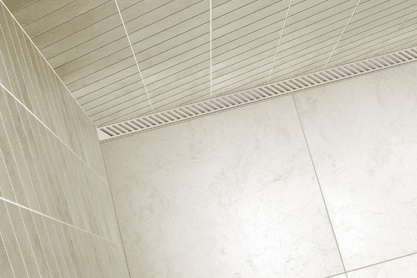 Schluter Kerdi Line Vario Linear Drain Grate and Channel Assembly 96" Herringbone