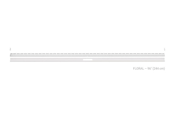 Schluter Kerdi Line Vario Linear Drain Grate and Channel Assembly 96" Floral