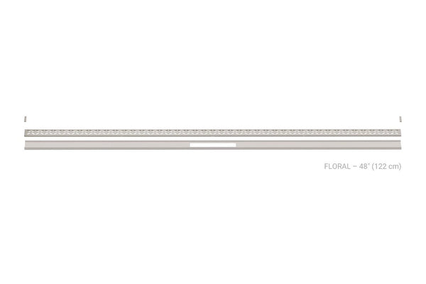 Schluter Kerdi Line Vario Linear Drain Grate and Channel Assembly 48" Floral