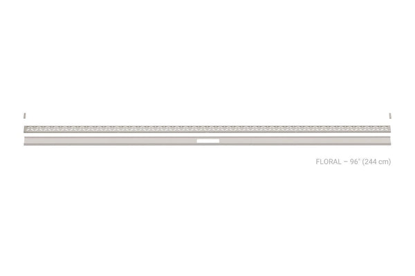 Schluter Kerdi Line Vario Linear Drain Grate and Channel Assembly 96" Floral