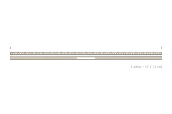 Schluter Kerdi Line Vario Linear Drain Grate and Channel Assembly 48" Floral
