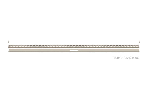 Schluter Kerdi Line Vario Linear Drain Grate and Channel Assembly 96" Floral